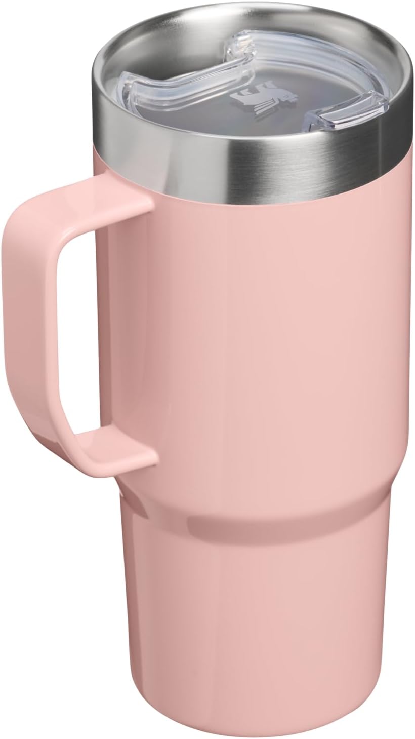 STANLEY The Everyday Suburban Mug | 16 oz | Drink Through Lid | Cup for Coffee, Tea and Drinks | Insulated Stainless Steel Coffee Mug | BPA-Free | Peach Rose Gloss