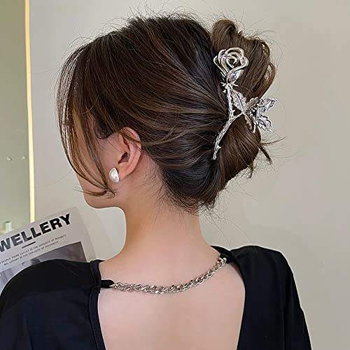 Flower Hair Claw Clips Valentine's Day Hair Accessories Flower Hair Claw Clips Hair Accessories Flower Headbands Hair Accessories Exquisite Hairpin Hair Decorations For Women 1Pcs #TOP3