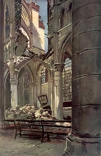 Pintura de ruinas de la abadía de Saint Jean Des Vignes para decoración de hogar y dormitorio