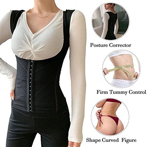 Faja lumbar para mujer y corrector de espalda con soporte de compresión 6