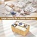 Niuirt Large Baby Diaper Caddy Organizer, Handwoven Water Hyacinth Storage Basket, Portable Wicker Car Diaper Storage Bin for Nursery and Travel