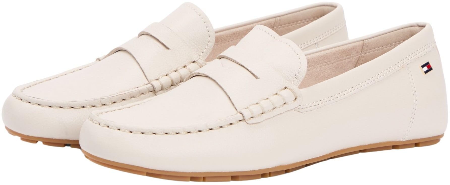 Tommy Hilfiger Flag Leather Driver Loafer Fw0fw09350, Scarpe Donna