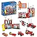 Produktbild City Feuerwehr Station Bauset Mit Feuerwehrauto, Rettungsboot, Helikopter, STEM Feuerwehrspiel Lernspielzeuge, kleines Geschenk Für Mädchen und Jungen ab 6 Jahre