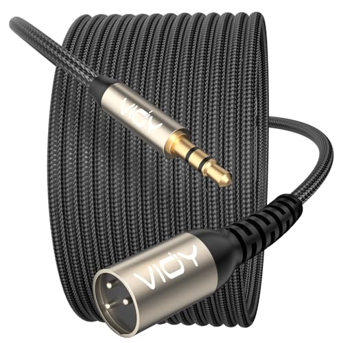 VIOY XLR to 3.5MM Cable 6.6 FT Unbalanced Aux Male to XLR Male Cord 1/8 Inch to Microphone Cable for Laptop Tablat MP3 Player Voice Recorder Amplifier Sound Board Mixer Speaker