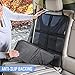 Leo and Ella Car Seat Protector with Thick Padding & Rear Facing Ipad Holder - Premium XL Size Auto Cover, Waterproof 600D Fabric, PVC Leather with 2 Large Front Pockets - Best for Baby Car Seats