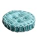 BEFASYY Rundes bequemes Heimkissen Stuhlkissen verdicktes Tatami-Kissen weiches Innen- und Außenkissen Blau 2 16"X16