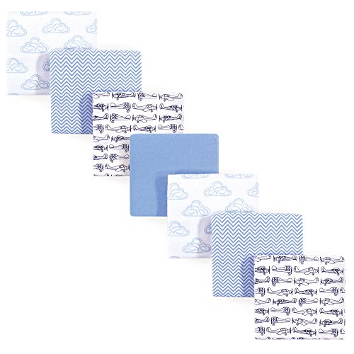 Image of Hudson Baby Unisex Baby Cotton Flannel Receiving Blankets Bundle, Airplane, One Size