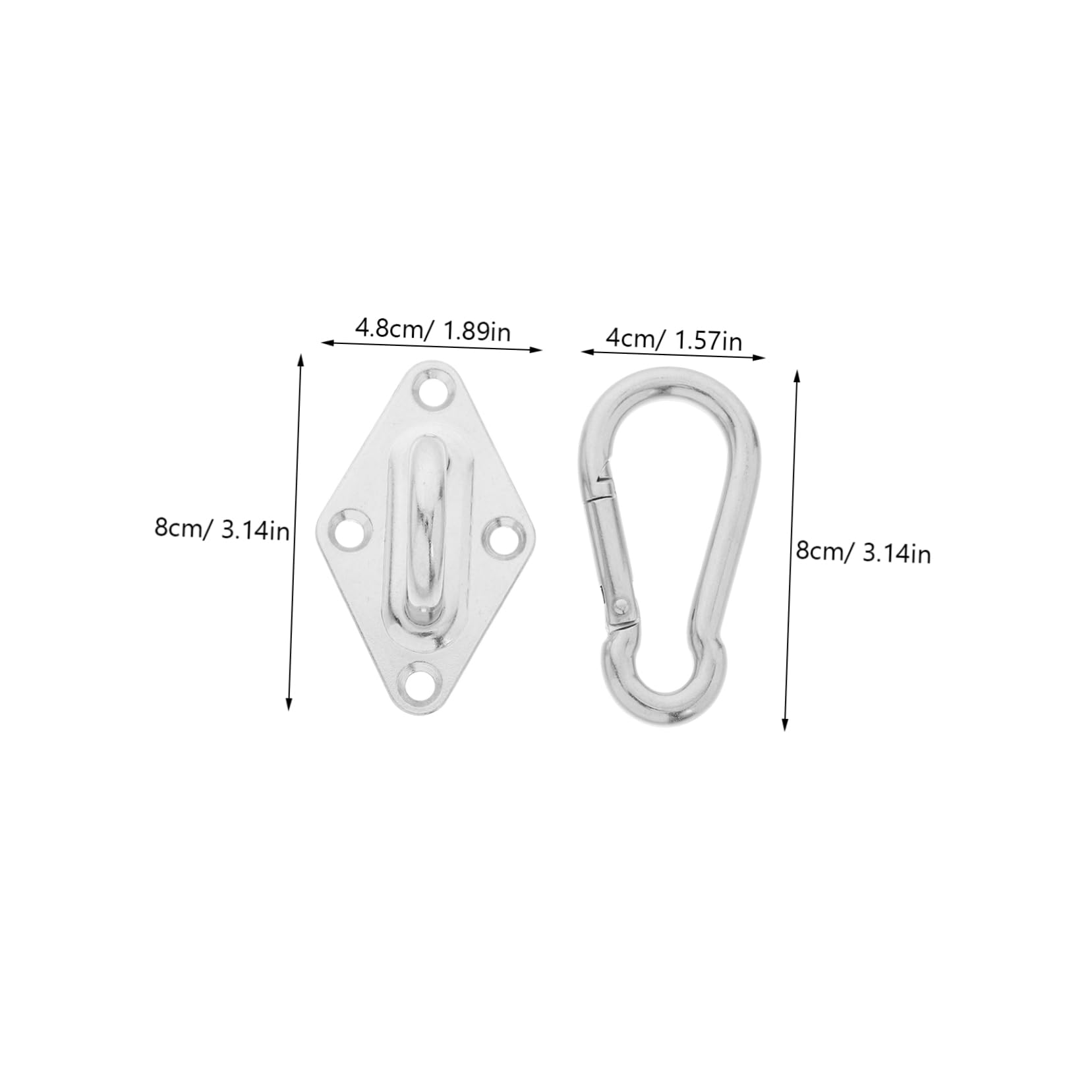 SUPVOX 1 Set of Stainless Steel Swing Hooks Universal Hammock Kit for Chair Outdoor/Indoor Easy Mounting