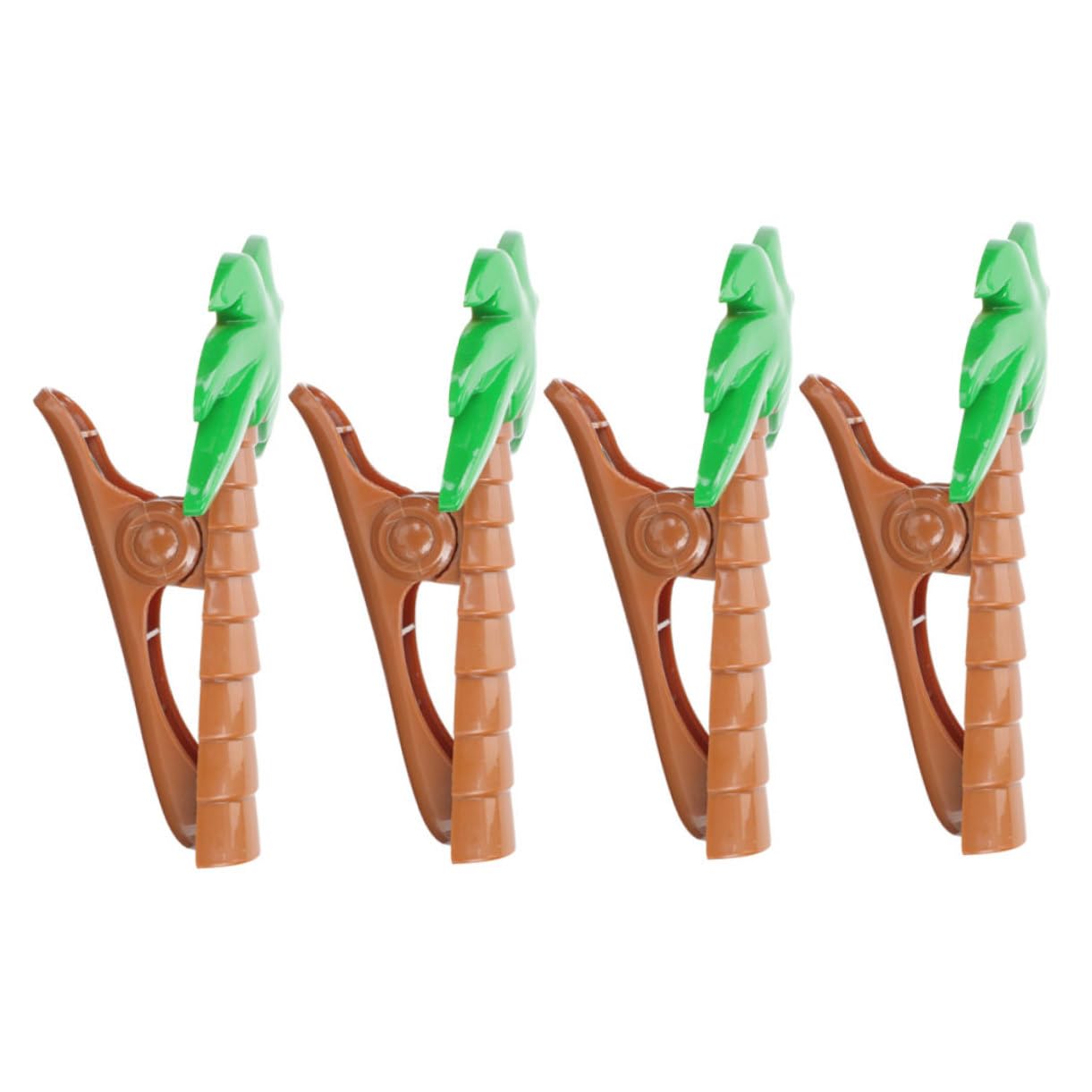 2 Sätze Kokosnussbaum -strandclip Handtuch Groß Im Freien Schwimmbad Strandtuch-Stuhl-Clips Strandkorbklammern Für Handtücher Strandstuhlclip Strandkorb-Clips Plastik 4 Stück * 2