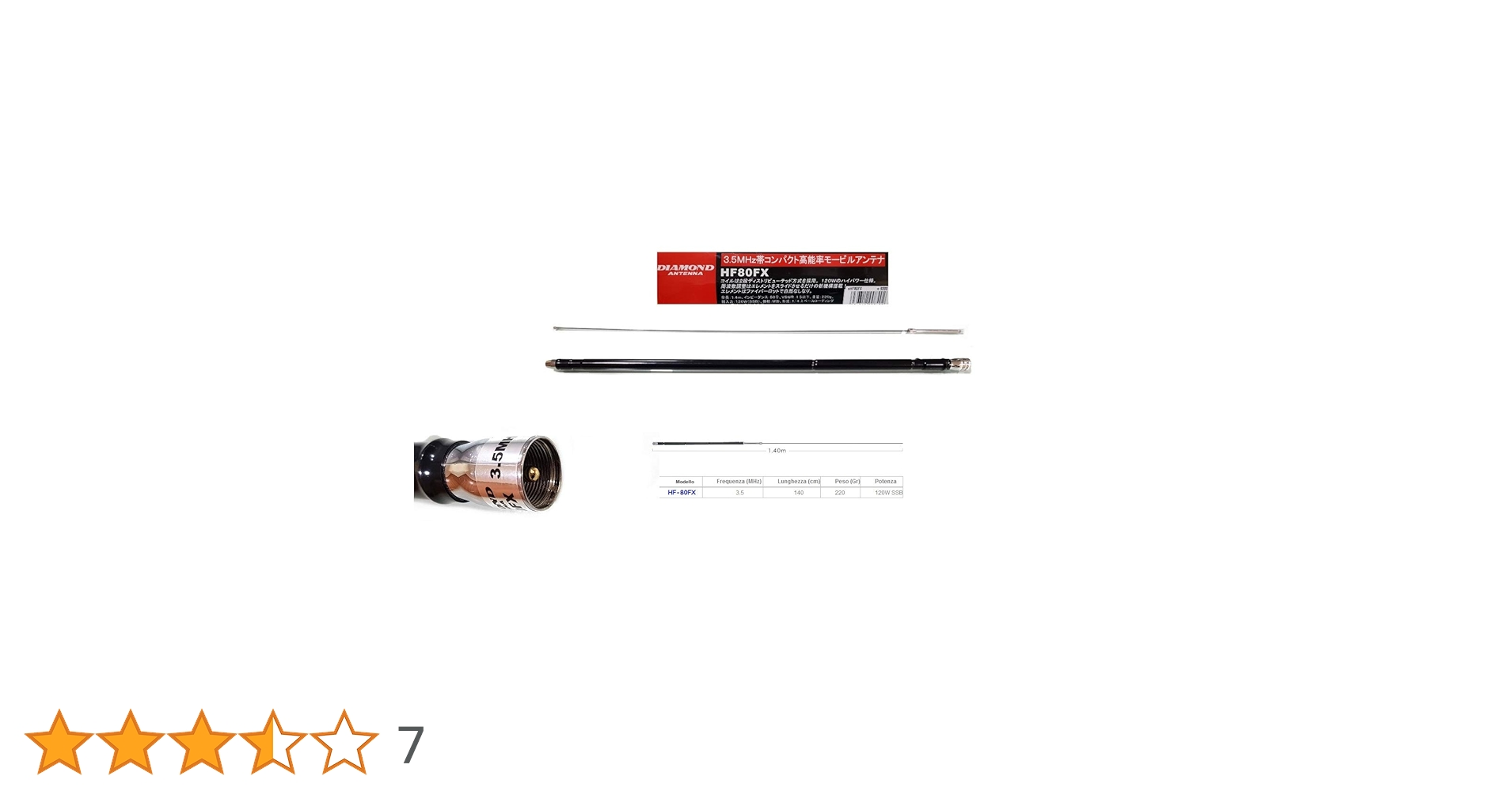 Amazon.co.jp: ダイヤモンド HF80FX モービルアンテナ HF-80FX