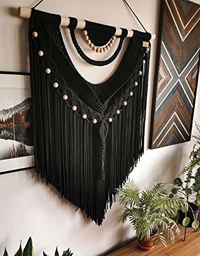 Cuerda de algodón macramé negro de 6 mm, el cordón resistente de 100 metros para tus tapices 8
