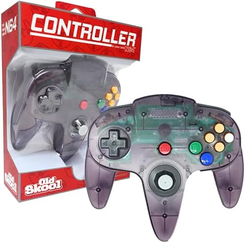 Old Skool Wired Game Controller Compatible with Nintendo 64 - Atomic Purple