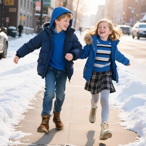 MIXIN Girls Boys Combat Hiking Snow Ankle Boots — 사진 2