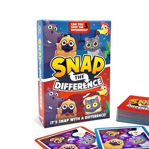 Snap the Difference Card Game | The Fast & Fun Spot-the-Difference Card Game Suitable for All Ages | Ages 5+ | 2-6 Players | 10 Minute Rounds