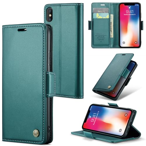 Materiale Eccellente:Custodia protezione completa in pelle premium PU cover per iPhone X/XS, Custodia involucro interno è realizzato in morbido TPU per proteggere dai danni derivanti da cadute accidentali e urti.