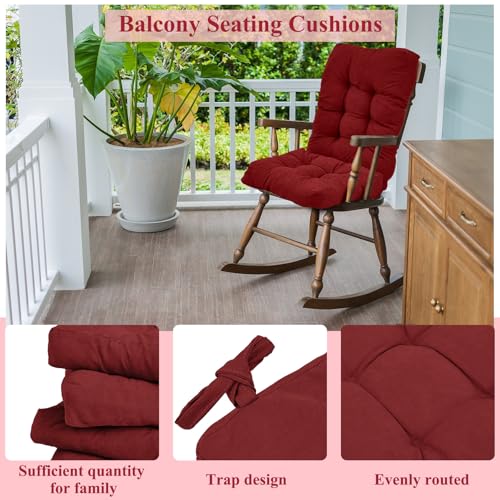 Image of Juexica Ruby Red 17 x 17 Inch 4 Sets Outdoor Patio Chair Cushion