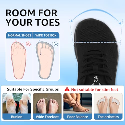 STQ Wide Toe Box Walking Shoes Women Orthopedic Swollen Feet Diabetic Tennis Running Sneakers for Plantar Fasciitis Arch Support Bunions3