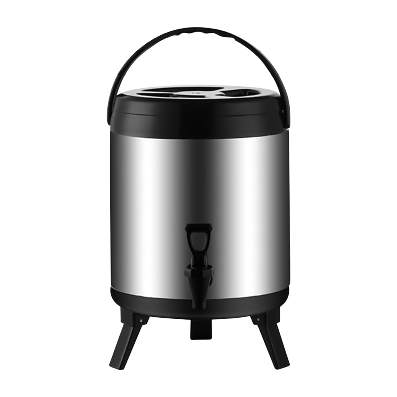 Urna de catering, dispensador de agua caliente de 6L/8L/10L con grifo, cubo aislado de acero inoxidable, barril de té con leche para agua caliente y bebidas, 6L