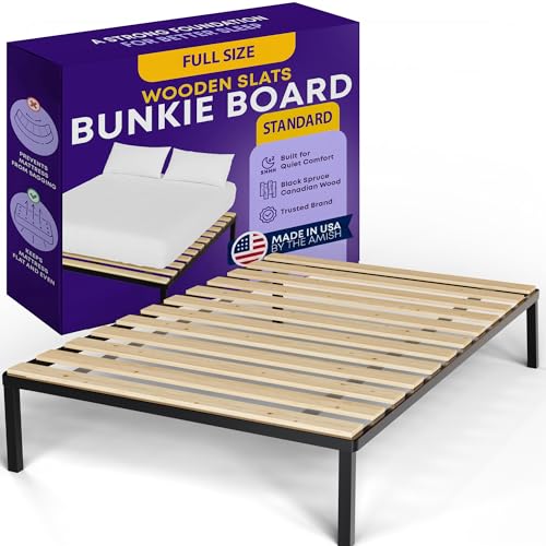 Greaton Wooden Full Bed Slats for Support Under Mattress Replacement Wood Slats for Full Size Bed Frame Under Mattress Support Without Extra Height 2.38 Standard Width