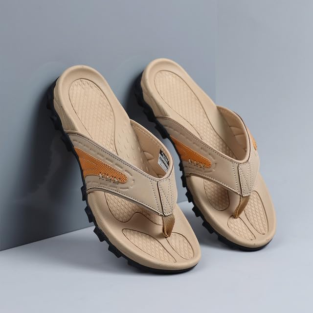 ARRIGO BELLO Mens Flip Flops Leather Sandals Arch Support Beach Thong Flipflops Lightweight Summer Slippers US Size 8-13 - Image 9