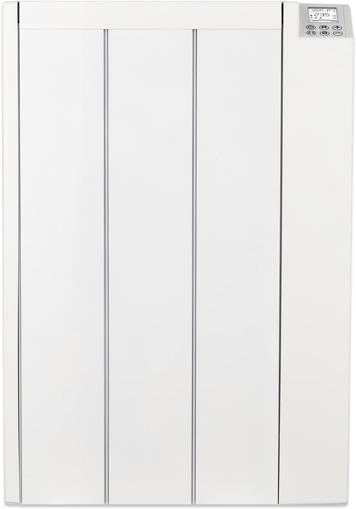 MYLEK Ceramic Panel Heater Radiator Electric with Programmable Digital Timer 600w - Aluminium Wall Mounted Freestanding Slim White, IP24 Splashproof, LOT 20 Eco Design Energy Efficient (600W)