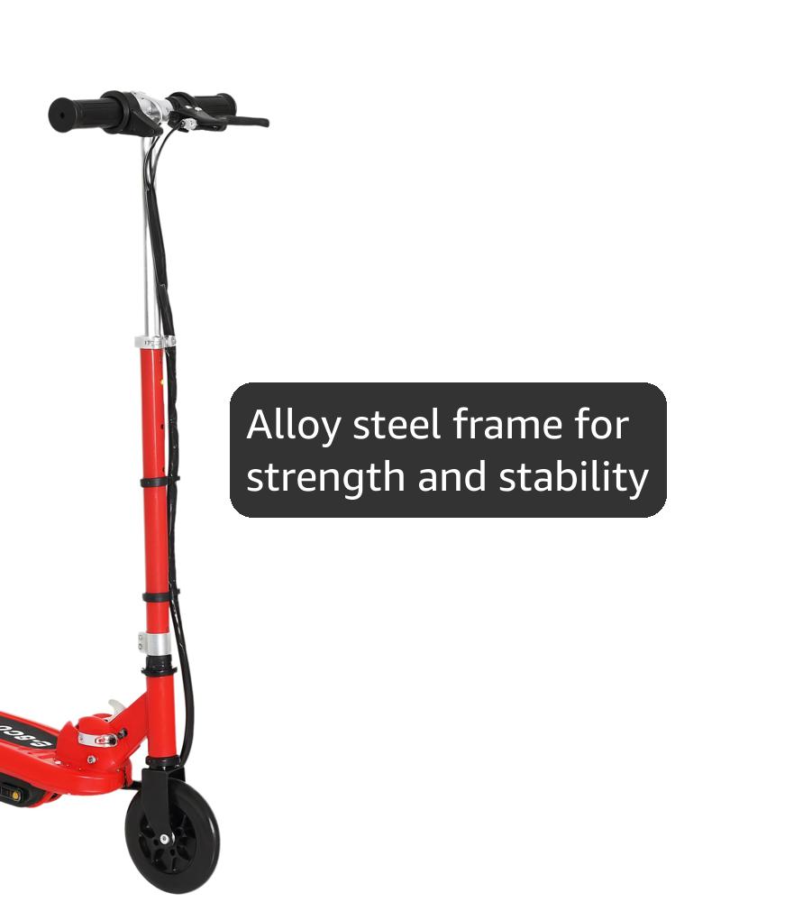 HOMCOM Kids Electric Scooter, 5.5 Inch Foldable E Scooter for Ages 7-14, 120W Motor, Up to 12km/h, 10km Range, Adjustable Height