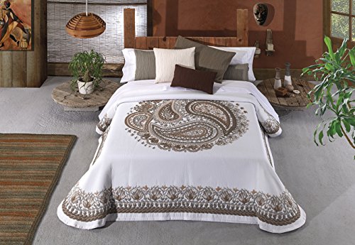 Colcha cama 135 marrón Manterol Zoco-629