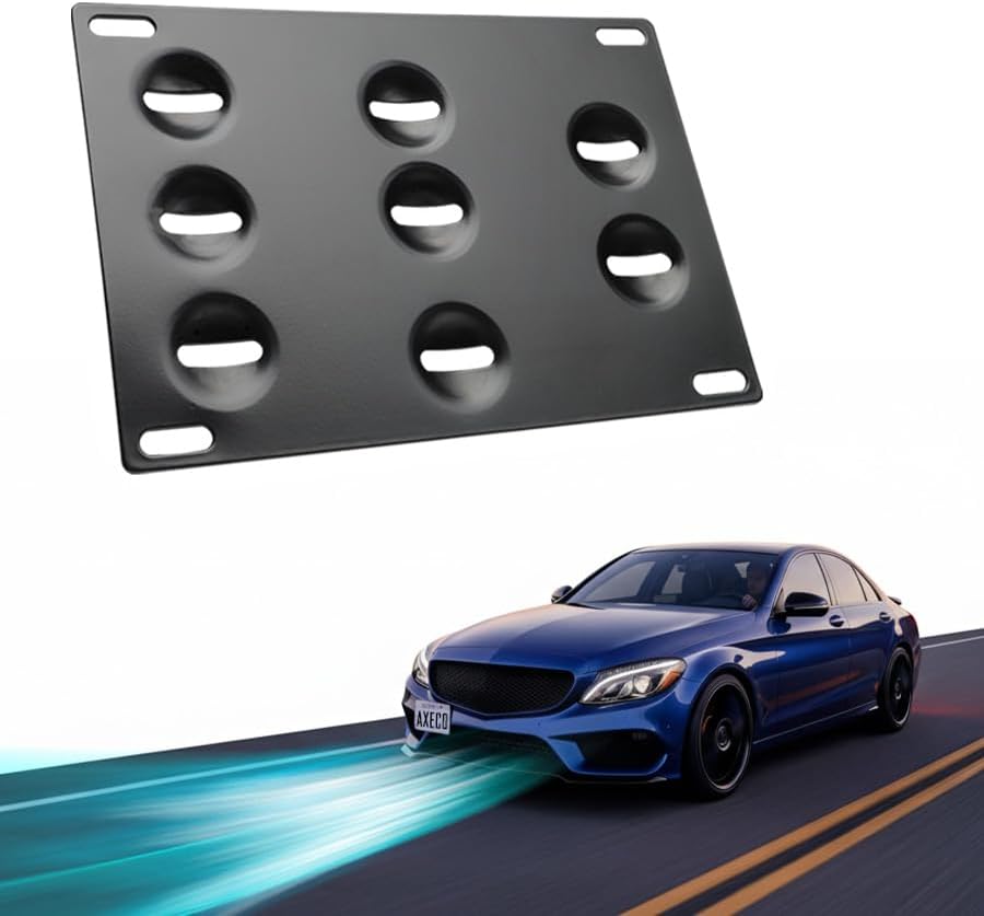 for Mercedes-Benz CLA C117 W204 W205 Front Bumper Tow Hook License Plate Relocator Road Legal AXECO®Global Parts (W204 W205)