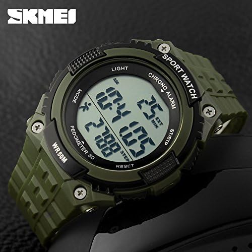 Miniatura 2 de Gosasa Fácil lectura impermeable Relojes deportivos hombres mujeres ejército reloj militar cronómetro 3D podómetro Led Digital reloj de pulsera,