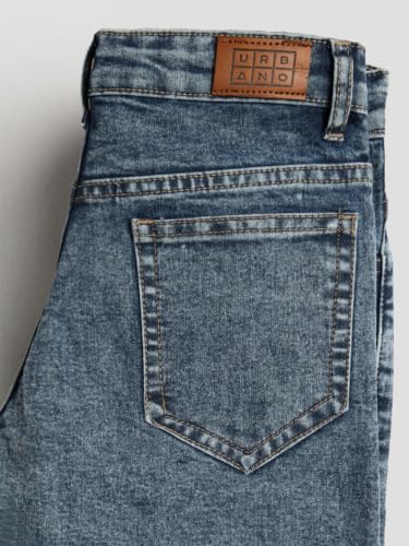 Image of Urbano Juniors Boy's Straight Fit Washed Denim Jeans Stretchable