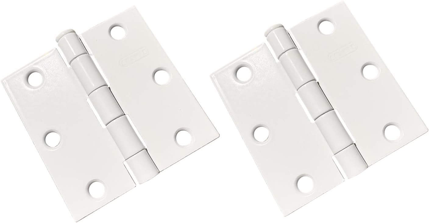 Richelieu Hardware 3" (76 mm) Full Mortise Butt Hinge for Interior Door, 820FBB, 2-Pack, Black