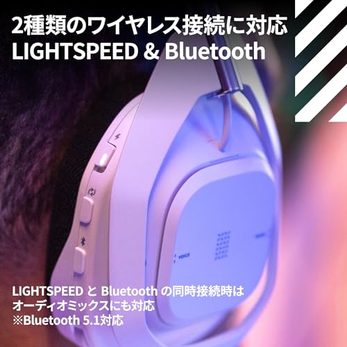 Logicool G ゲーミングヘッドセット ASTRO A50 X LIGHTSPEED A50X-WH ワイヤレス ヘッドセット + ベースステーション ミックスアンプ 内蔵 マイク付き 充電 24時間連続使用可能 軽量 363g Bluetooth ブラック PS5 PS4 Xbox PC ゲーミング ヘッドホン ヘッドフォン 国内正規品 【 ファイナルファンタジー XIV 推奨モデル 】