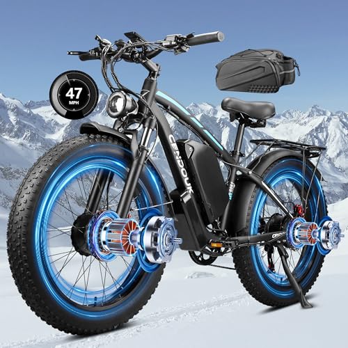 PWOTO 58V Dual Motor Ebike, Peak 6000W for Adults Certified