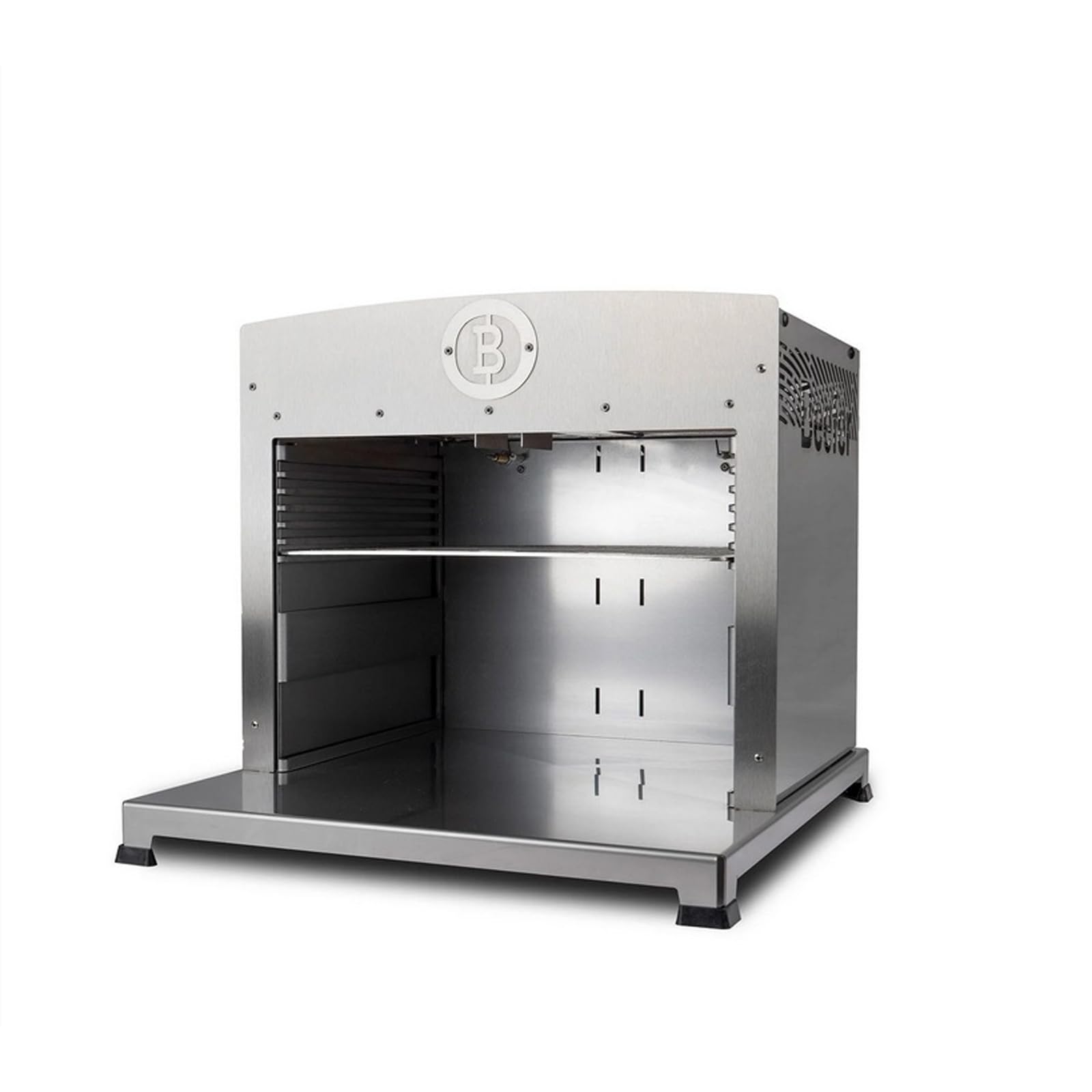 Beefer Twin Pro DE/AT 50 mbar Propan ohne Trennwand 800°C Oberhitzegrill Gasgrill Edelstahl mit Kochbuch "Der Beefer 2" im Set