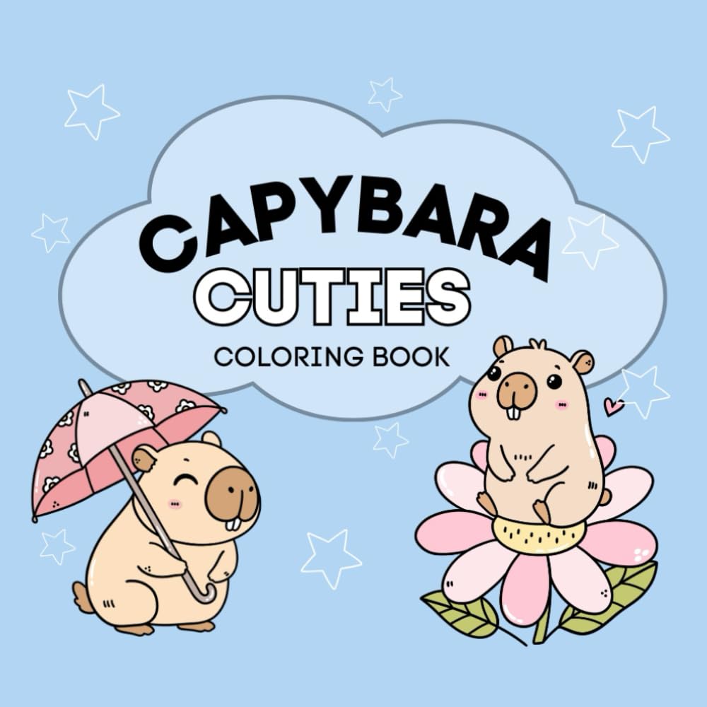 Capybara Cuties: Bold & Easy Coloring Book for Relaxation & Fun: 2026