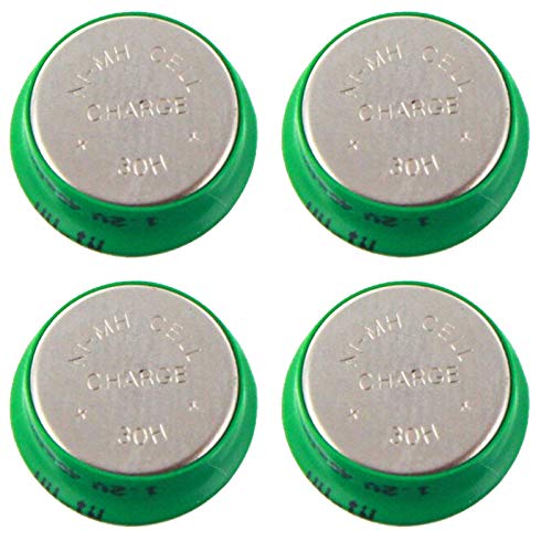 4Pcs 1.2V 40Mah Nimh Flat Top Button Rechargeable Battery #TOP24