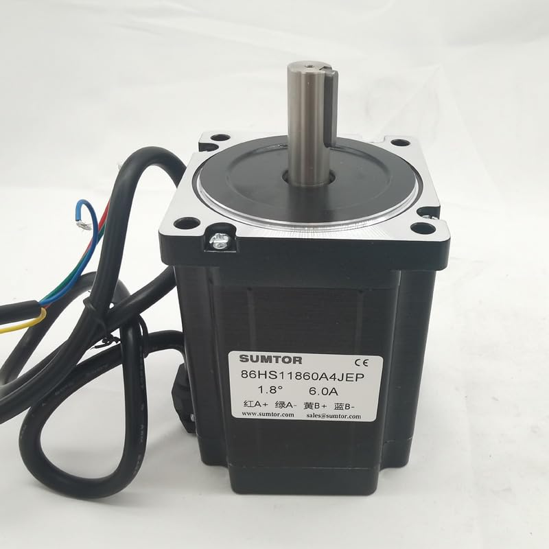 Side view Nema34 Stepper Motor зымдарынын туташтырылган жабдыктарын көрсөтүп турат.