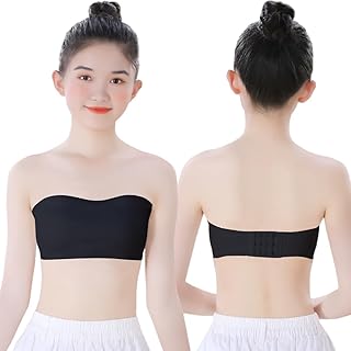 [Yolrky] ストラップレスブラ チューブトップ キッズ ノンワイヤー ブラ ベアトップ 子供ドレス ブラジャー ずれない 落ちない