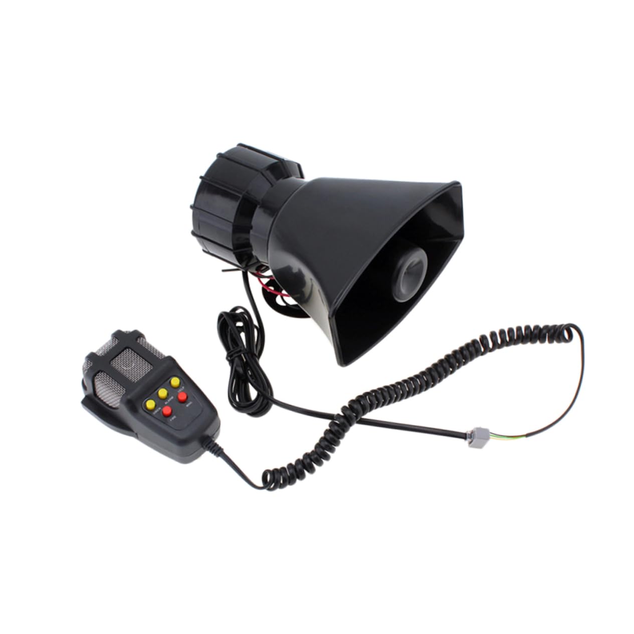 FUNOMOCYA Universal Fit 100W 12V Car Electric Horn Square Horn 5 Sounds Side Key