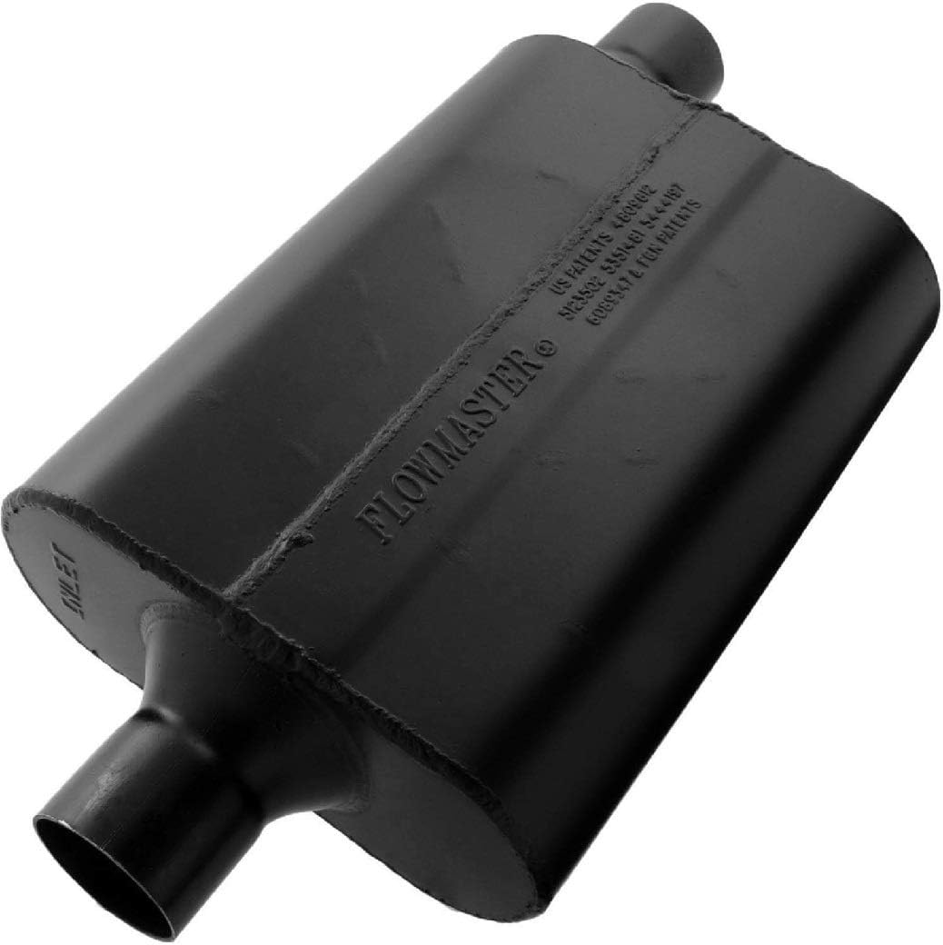 NEW FLOWMASTER SUPER 44 SERIES CHAMBERED MUFFLER,BLACK,2.25" CENTER IN-OFFSET OUT
