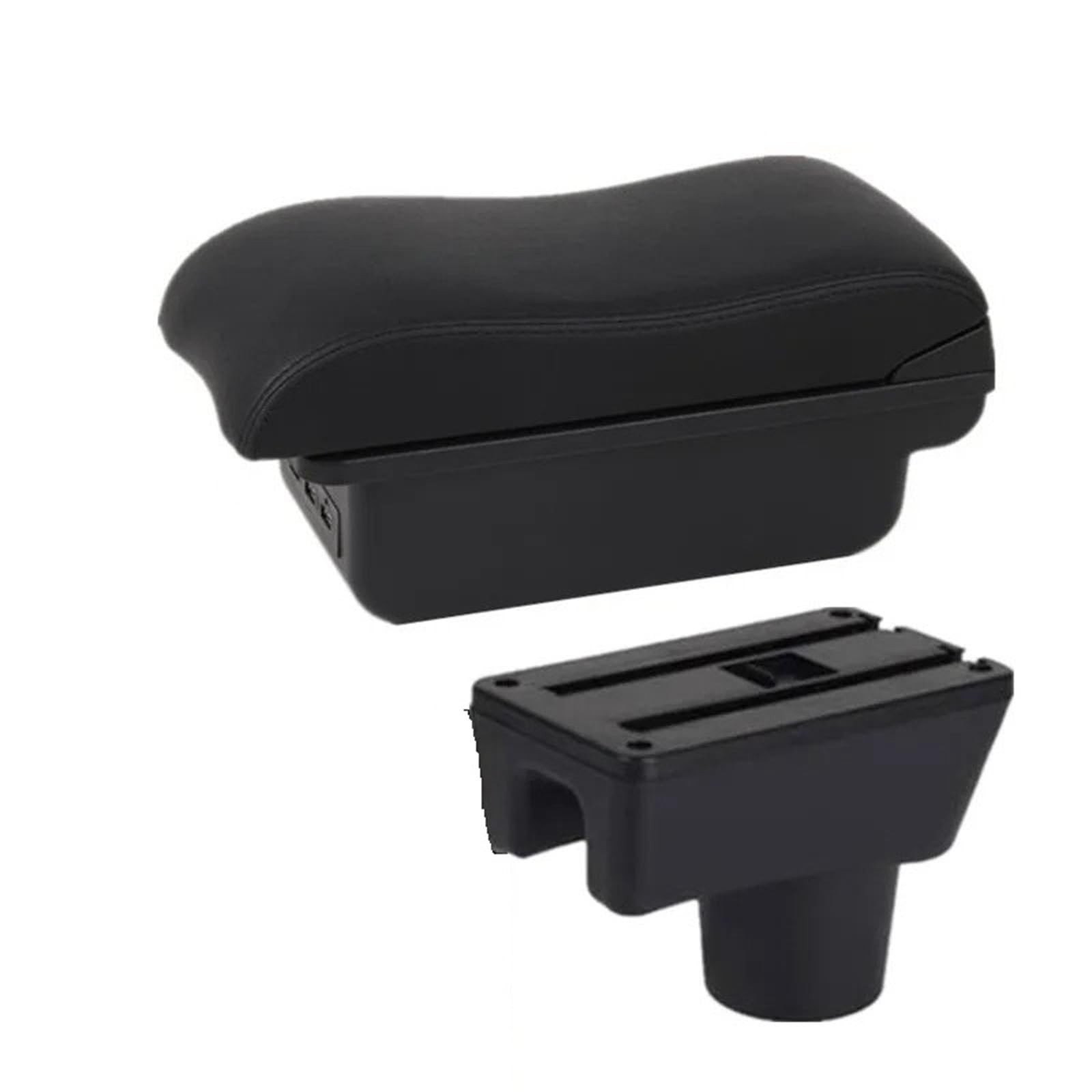 Hguvsjd Armrest Box For Mitsubishi For Attrage For Mirage For Space For Star Armrest Storage Box Retrofit Accessories Car Armrests(B Black line 3USB)