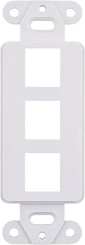 Miniatura 9 de Decora - Placa de pared Keystone, placa de pared blanca con conector de 2 cuadrillas, 1234 puertos, paquete de 10 (2 puertos)