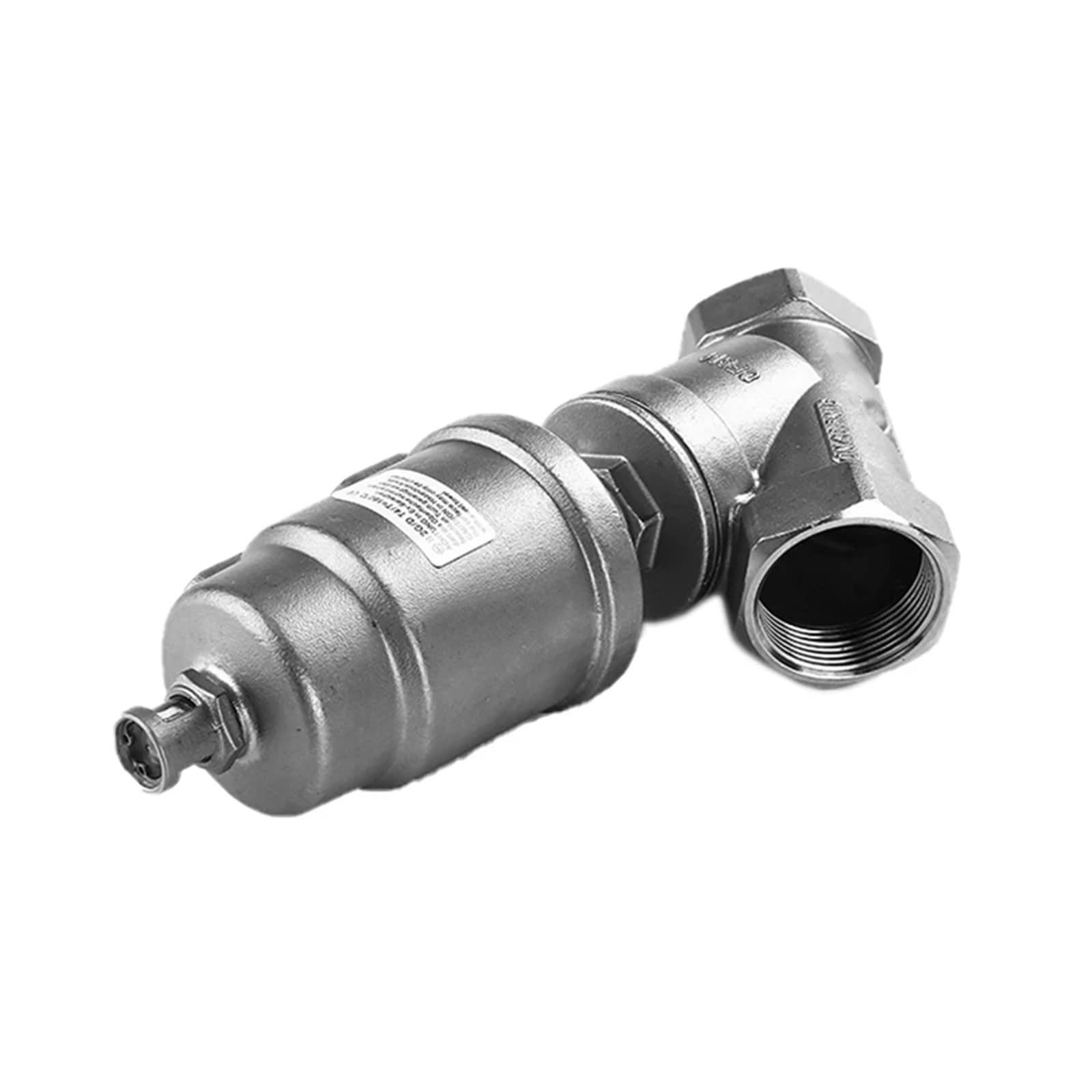 Valvola a sede angolare dell'attuatore pneumatico DN65 in acciaio inox, 16 bar, per vapore, gas, olio, normalmente chiusa, 1 pezzo (doppio effetto)