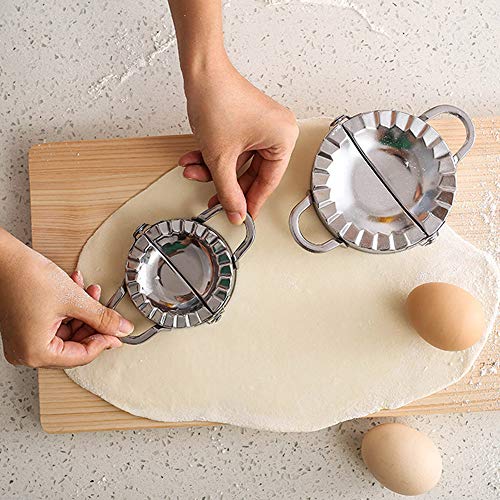 Htovila Dumpling Maker 1PC Dough Press Circle Cutter Ravioli Empanada Maker Stainless Steel Mold Kitchen Tools-S