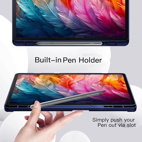 Image of TGK Case for Lenovo Idea Tab Pro 12.7 Inch 2025 TB-373FU TB-375FC Tablet Trifold Smart Stand Cover (Blue)