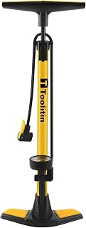 Floor Bike Pump with Gauge,160 PSI High Pressure,Bicycle Pump Compatible with Presta and Schrader Valve