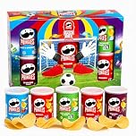 Assorted Pringles Crisps Multipack Box - Match Day 5 x 40g Pringles Multipack Tins - Includes 2 Original, 1 Texas BBQ, 1 Salt & Vinegar, 1 Sour Cream & Onion – WorldCup Football Snack Hamper Gift Set