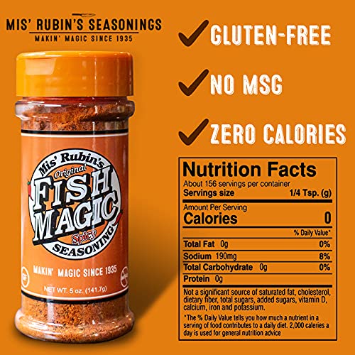 Miniatura 2 de Condimento mágico de pescado, condimento cajún, salado, picante y para lamer los dedos - bagre, lubina, salmón, condimento de camarones - condimento