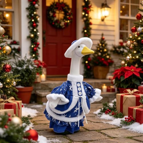 Aufmer Winter Goose Outfit Porch Goose Clothes for Christmas Decorations - image 8