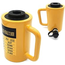 JINPRDAMZ Hydraulic Cylinder, 20T Single Section Professional Hydraulic Cylinder, Diameter 28 mm Single-Acting Hollow Cylinder, Can Be Used with Hand Pump, Foot Pump, Electric Pump and Other Pumps.